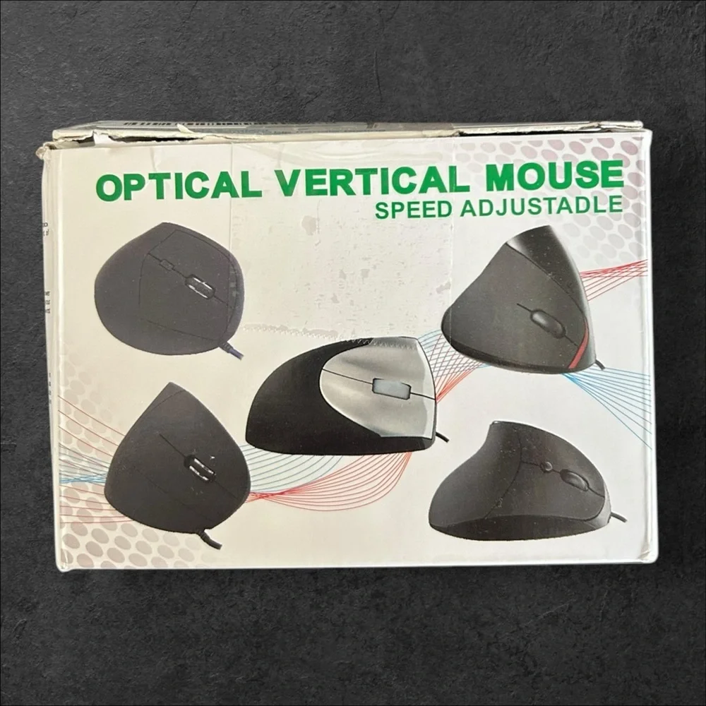 Left-Handed Optical Vertical Mouse - Ergonomic Design